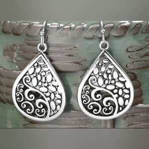 Elegant Silver Teardrop Earrings